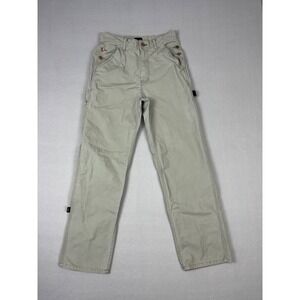 Vintage Tommy Hilfiger Carpenter Pants Mens 30x32 Beige Straight Leg Baggy 90s